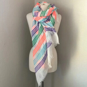 STEVE MADDEN striped gauzy scarf